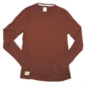 Tracksmith Harriet Rosewood Long Sleeve Merino Wool Shirt Men’s Size Medium